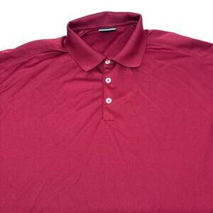 Nike Golf Mens 2Xl Solid Burgundy Red Short Sleeve Golf Polo Shirt